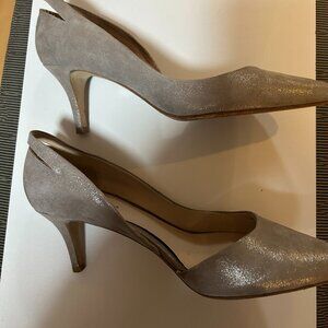 Mid Heel Shimmer Taupe